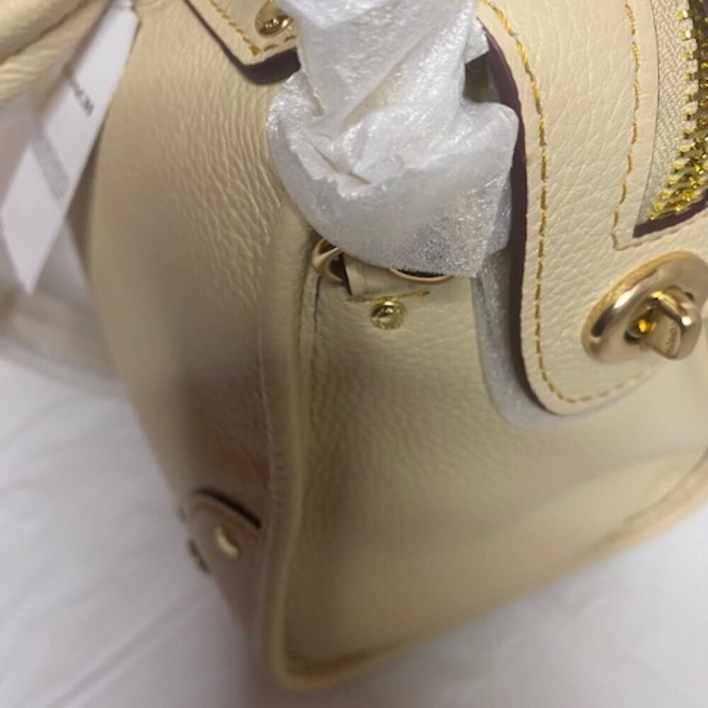 Coach Millie Pebbled Leather Satchel Bag in Ivory (NEW) - Picture 6 of 10